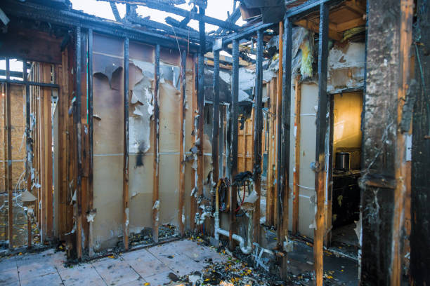 Professional Fire Damage Removal technician working in Victoria, MS